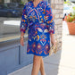 Gia Cobalt Ikat Dress