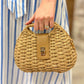Khaki Straw Bag
