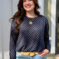 Gracie Polka Dot Bubble Top - Navy