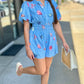 Seashell Romper - Light Blue