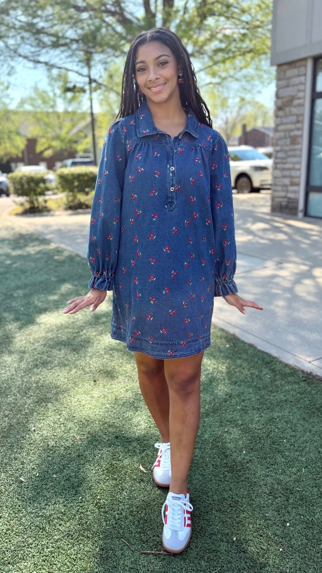 Cherry on Top Denim Dress