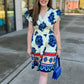 Arianna Geometric Floral Dress