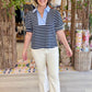 Nancy Striped Top - Navy