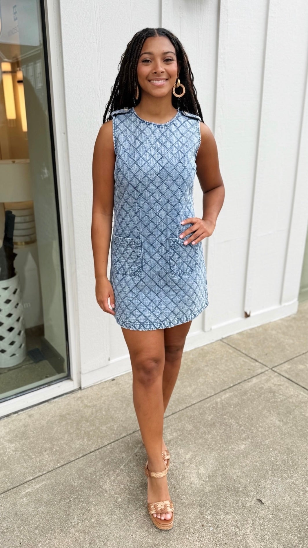 Brielle Diamond Denim Dress