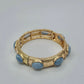 Gold with Blue Stone Bracelet