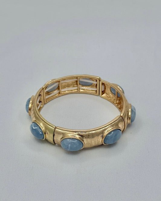 Gold with Blue Stone Bracelet