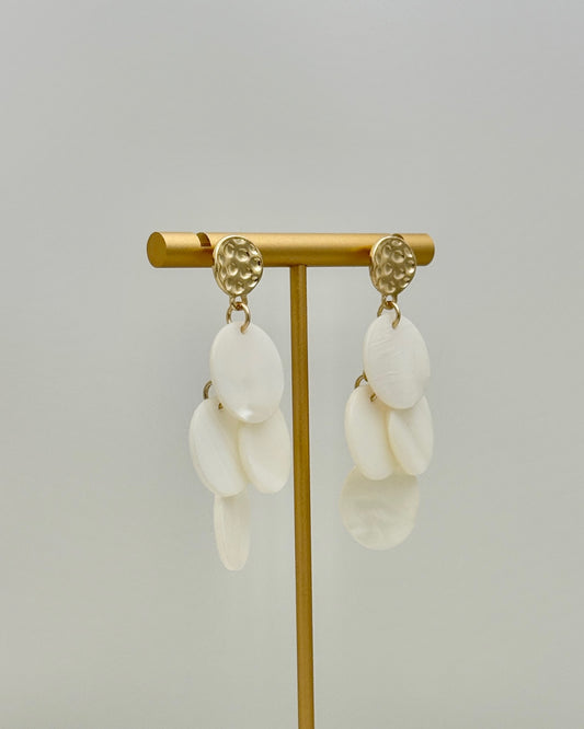 Mother of Pearl Disc Earrings