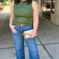 Michael Stars Coco Ruched Boat Neck Tank - Dark Matcha