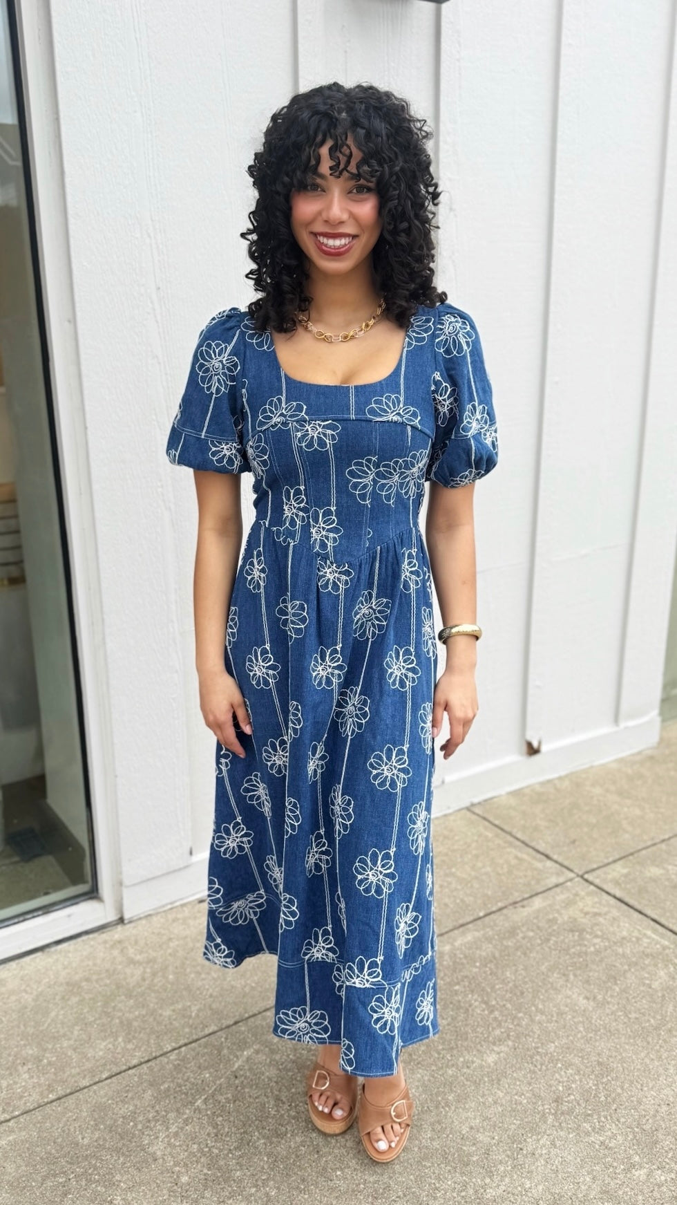 Daisy Denim Midi Dress