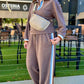 Aaliyah Leisure Pant - Heather Brown