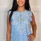 Dear John Nicola Top - Carolina Blue