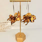 Tortoise Acrylic Bloom Drop Earrings