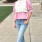 Prep In Your Step Layered Top - Pink