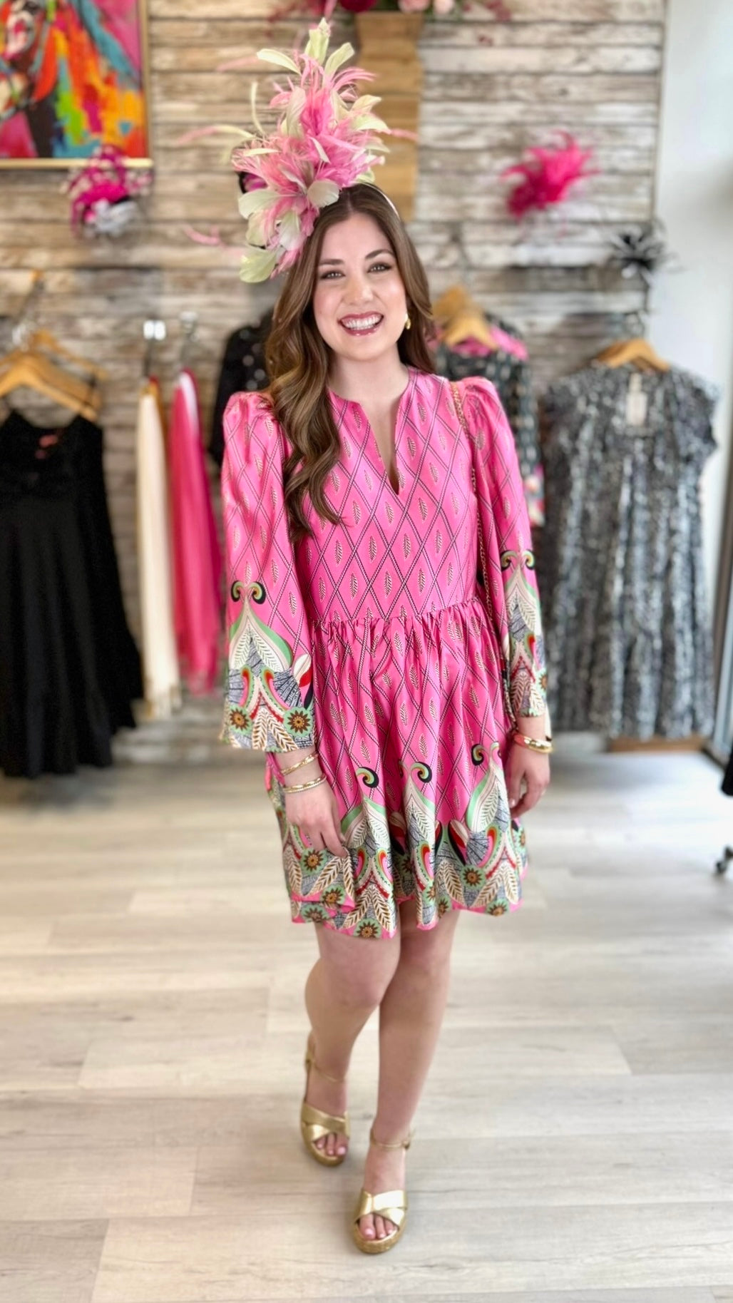 Frances Floral Dress - Pink