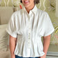 Becca Searsucker Top - White