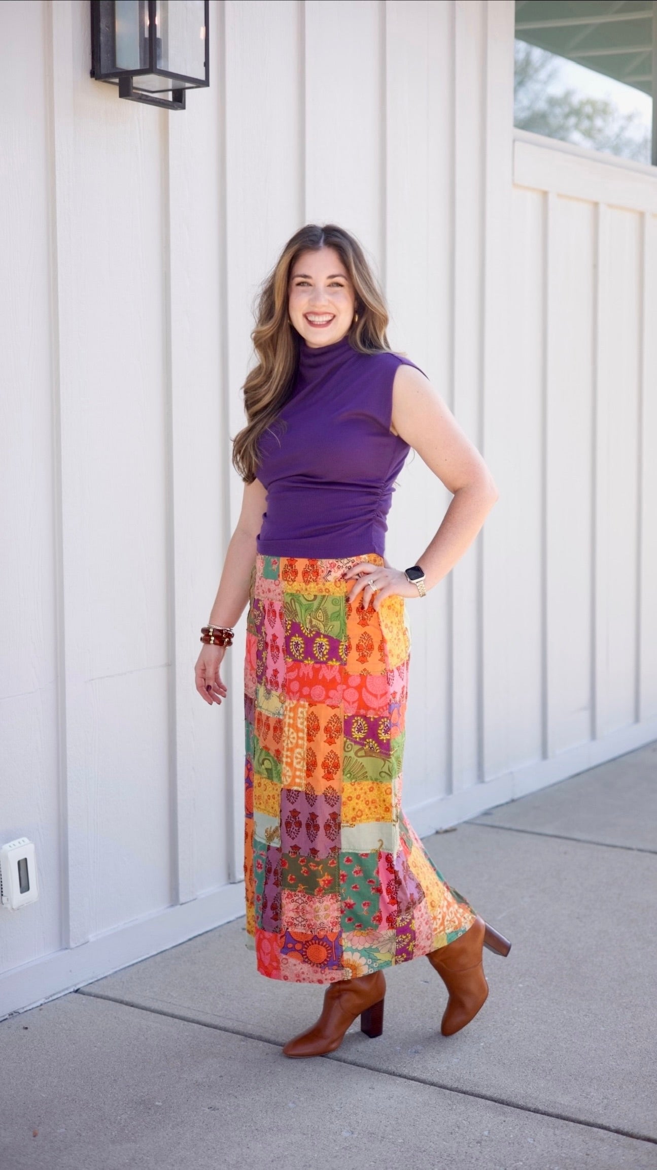 Ivy Jane Patchwork Skirt - Multi – Tunie's Boutique