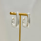 Silver Square Hoop Earrings