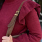 Thais Ruffle Sleeve Sweater - Burgundy