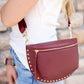 Fanny Pack With Studs - Burgundy
