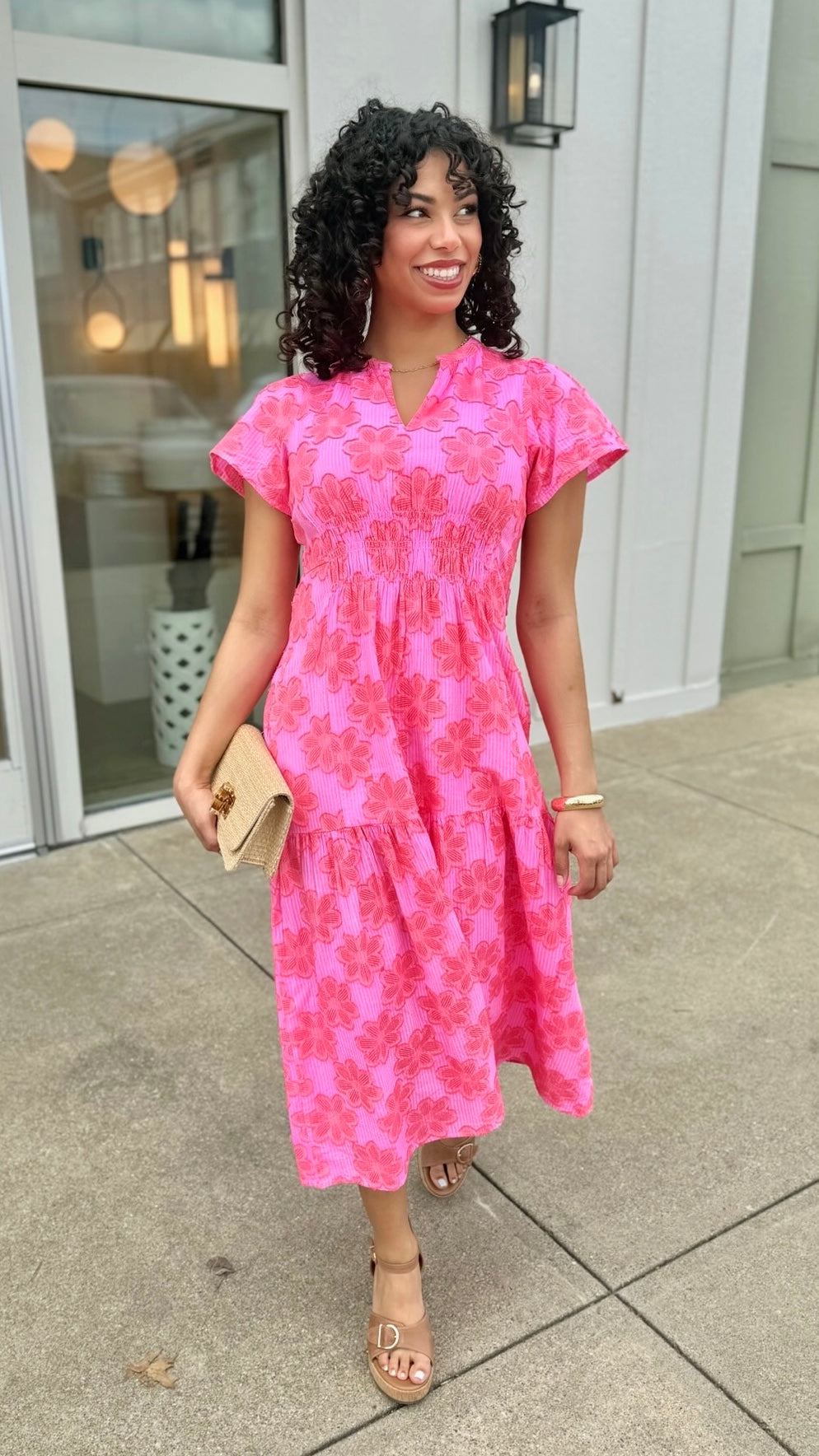 Uncle Frank Clip Daisy Dress - Pink
