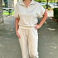 Ecru Zip Love Leisure Top