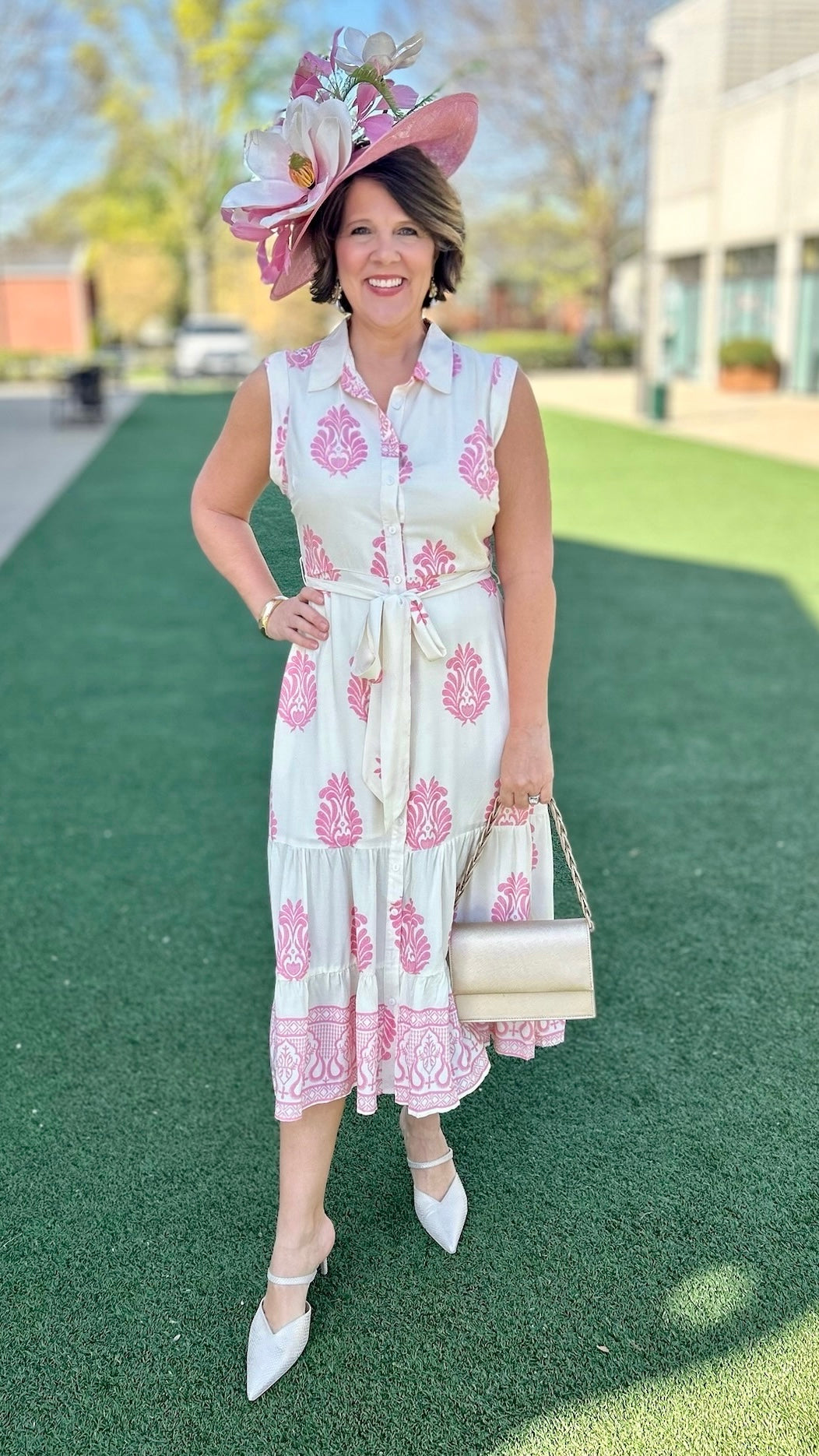 Taelynn Floral Dress - Ivory