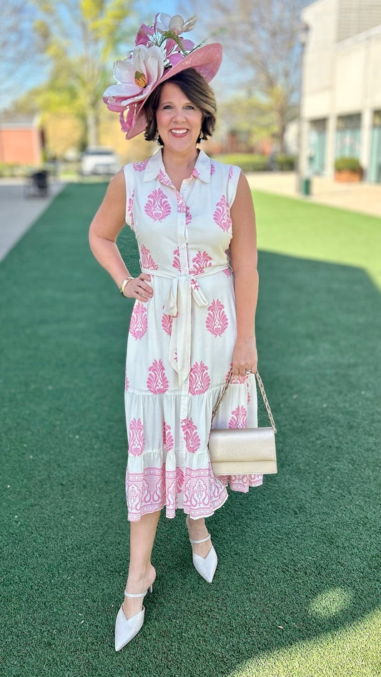 Taelynn Floral Dress - Ivory