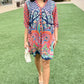 Sarai Button Dress - Navy
