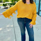 Marigold Fringe Sleeve Sweater