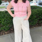 Michael Stars Joni Crew Neck Top - Grapefruit