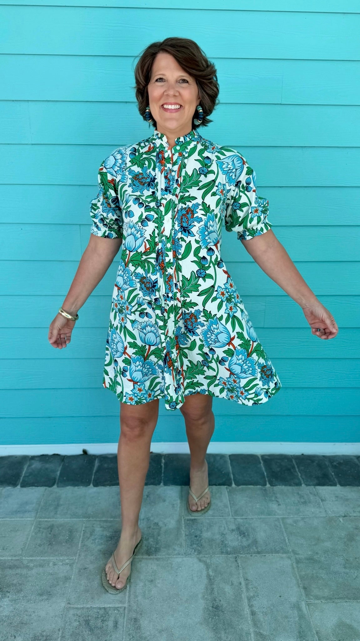 Uncle Frank Pintucked Dress - Floral