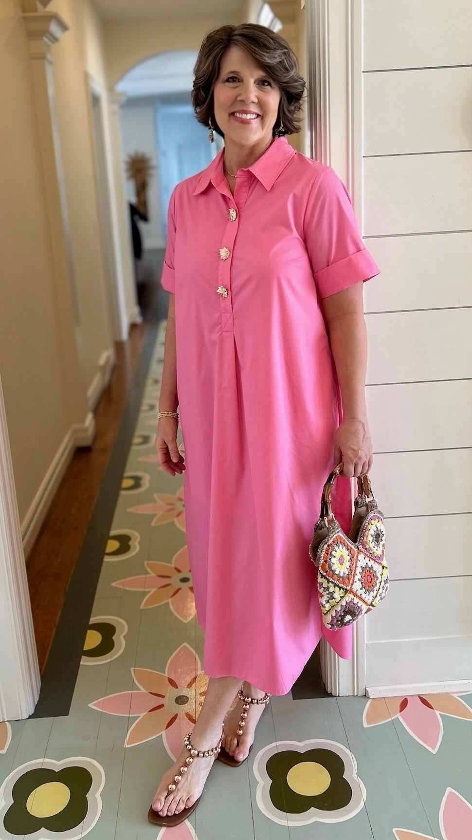 Makenna Midi Dress - Pink