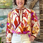 Molly Floral Mix Top - Brick