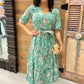 Uncle Frank Midi Tiered Dress - Green