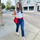 Red Skinny Leather Belt