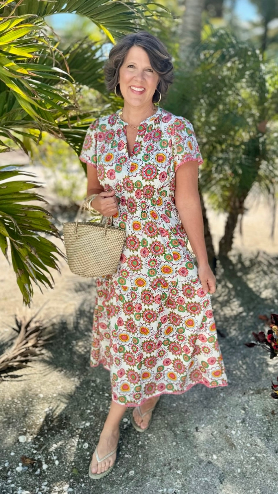 Uncle Frank Shirred Front Dress - Multi