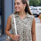Amber Cheetah V Neck Denim Dress