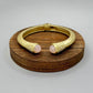 Cuff Bracelet with Pink Crystal