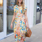 Daphne Floral Dress - Mustard