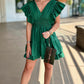 Tiered Flutter Fabulous Dress - Hunter Green