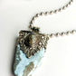 Art By Amy Embroidered Turquoise Pendant  Necklace