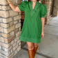 Charlotte Green Embroidered Dress