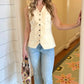 Dear John Prue Denim Vest - Wheat