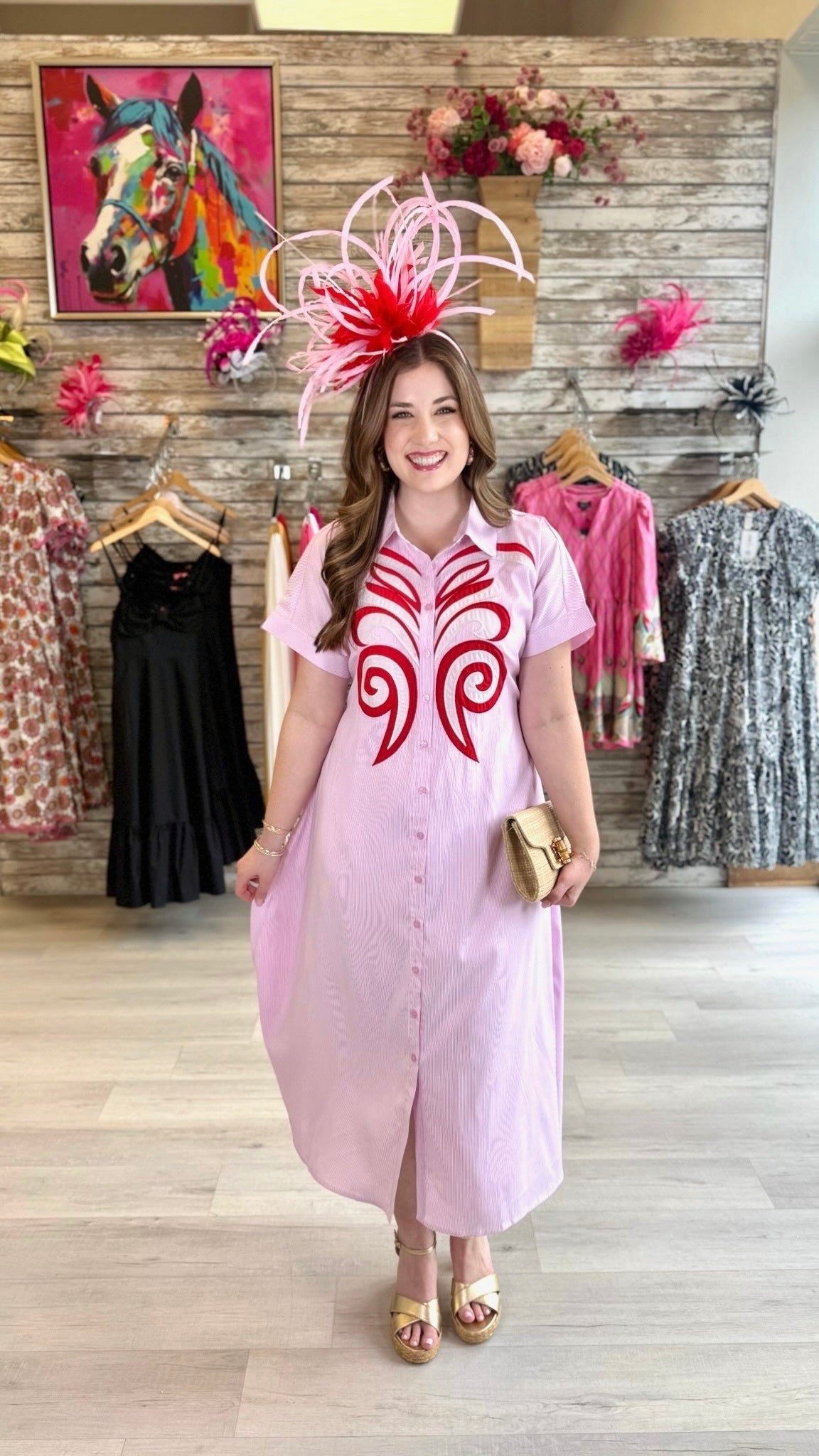 Rory Shirt Dress - Pink