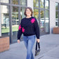 Farrah Sweater - Black/Pink