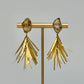 Amber Stone & Fringe Earrings