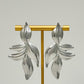 Large Silver Leaf Earrings