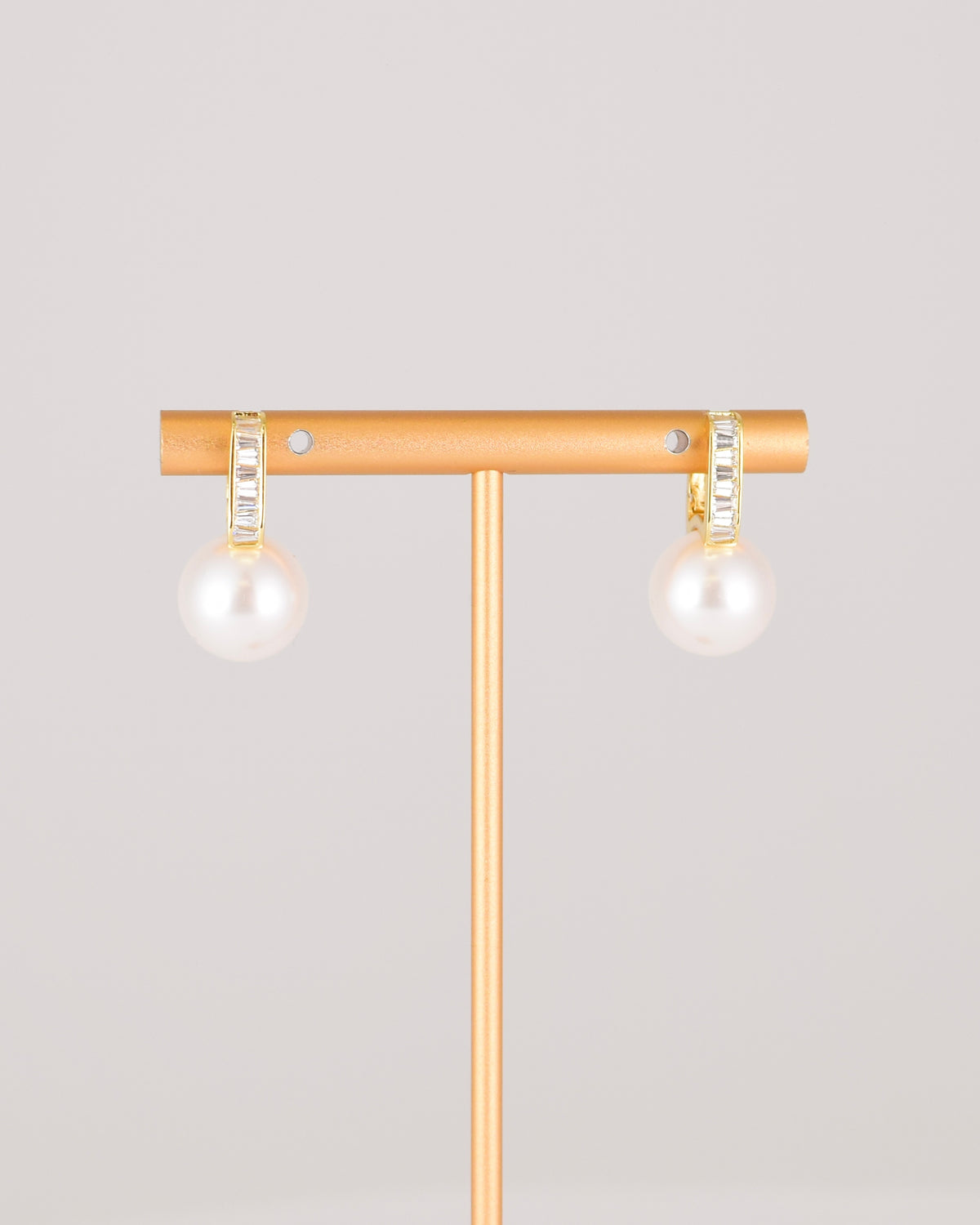 Lustre Pearl Huggie Earrings