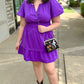 Perfect Puff Sleeve Dress - Purple