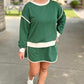 Sporty Chic Sweatshirt - Hunter Green`